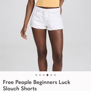 We The Free High Waist White Shorts